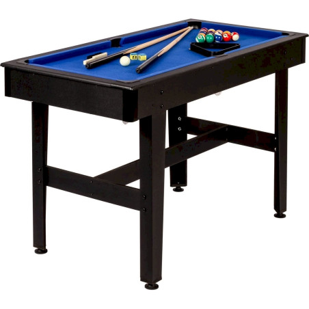 Table de Billard COMPACT 4ft + accessoires, 122x61x76cm noir/bleu