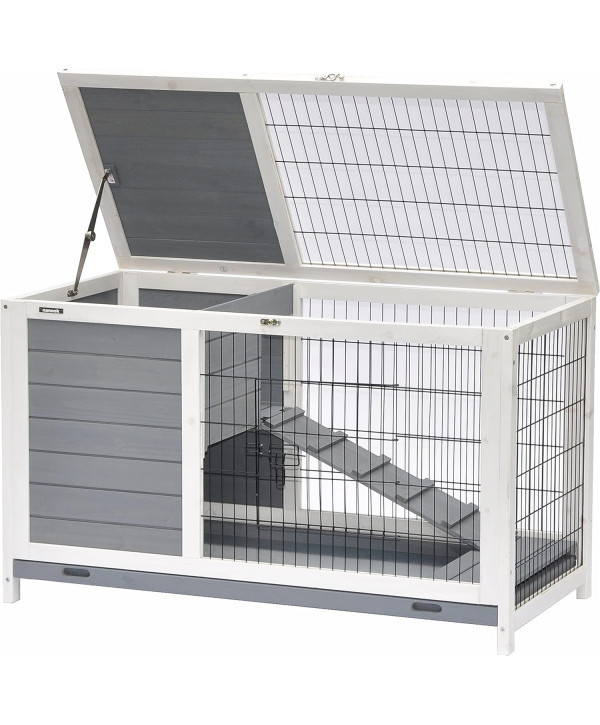 Kleintierstall Hamsterkäfig Easy grau / weiß 100x50x62 cm