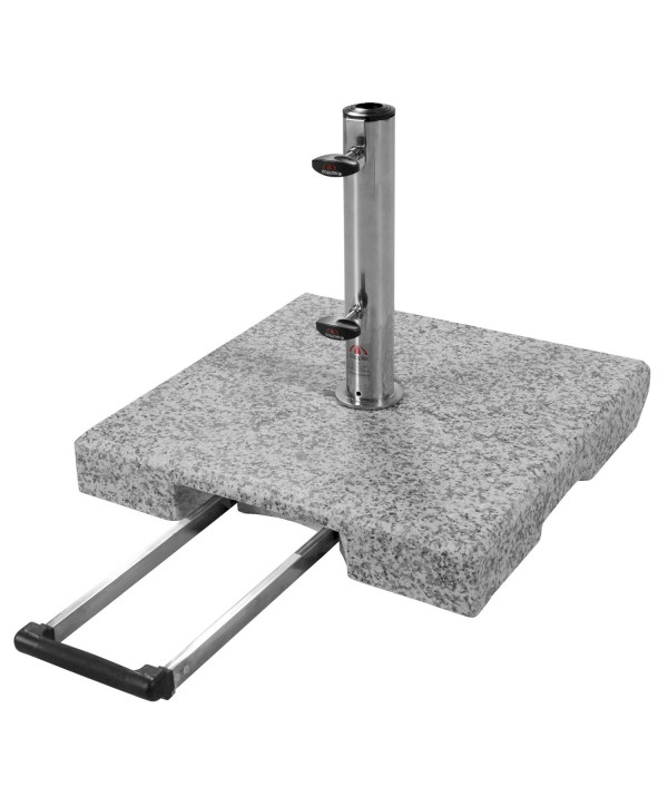 Doppler Active socle en granit trolley 50kg pour parasols jusqu'à ∅300cm