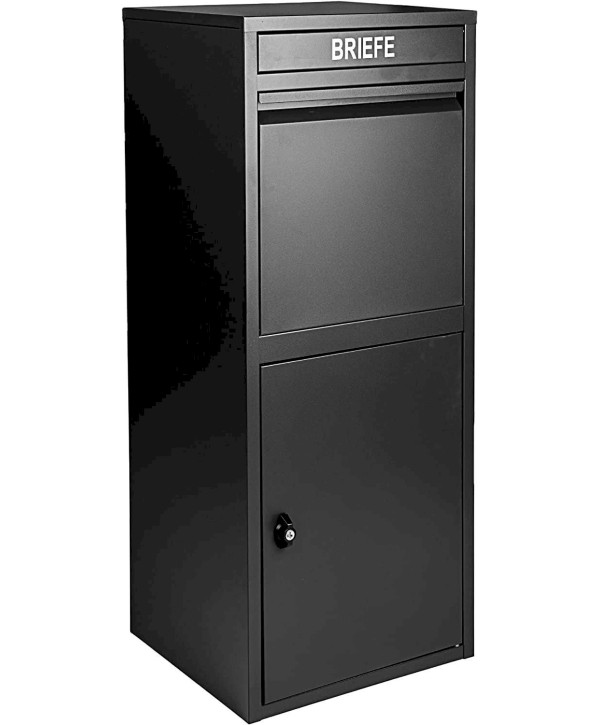 Korona Postbox für Pakete und Briefe mit Paketsafe, 103cm schwarz