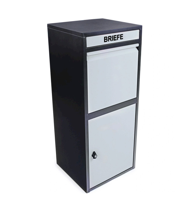 Korona Postbox für Pakete und Briefe mit Paketsafe 103cm schwarz/grau