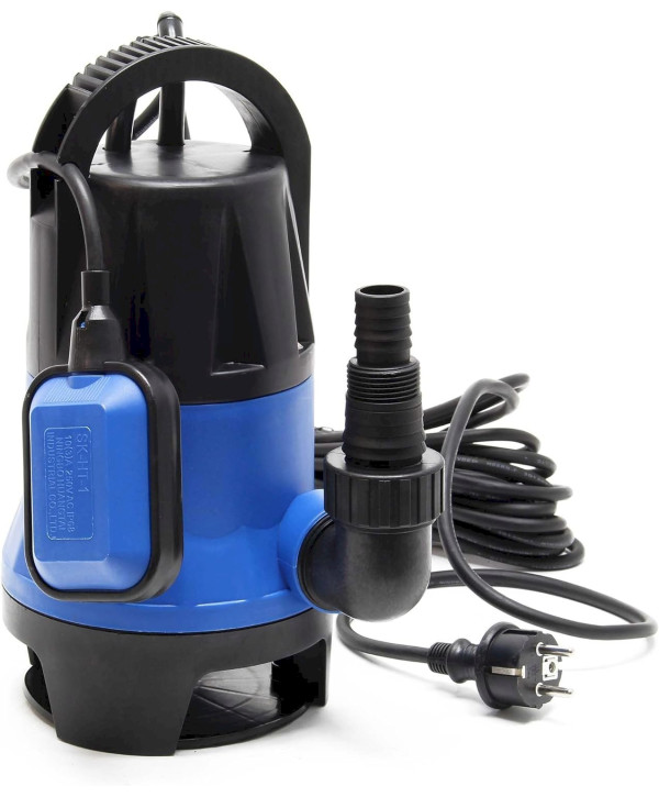 Pompe pour eaux usées 750W 12500l/h Pompe submersible Jardin Puits Drainage Purge Évacuation