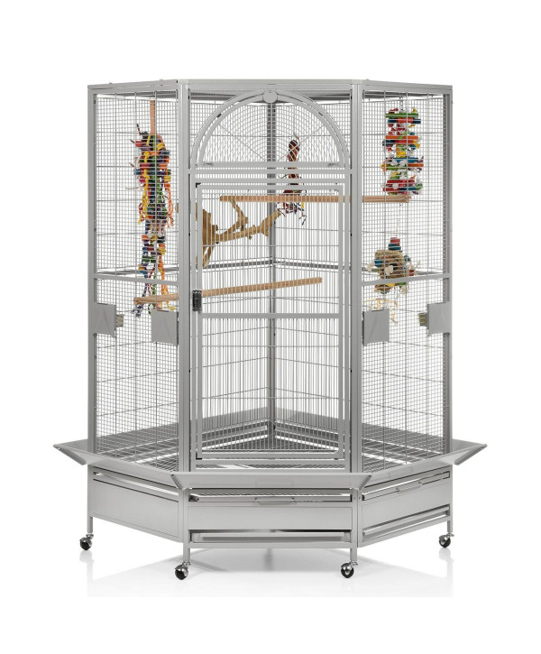 Montana Cages Denver II cage oiseau angulaire Platinum