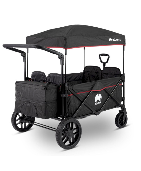 elvent WagonPro Premium Bollerwagen faltbar mit Dach - schwarz