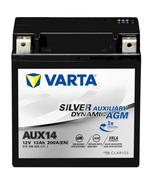 Varta Silver Dynamic AUX14 AGM 12V 13Ah 200A/EN Stützbatterie