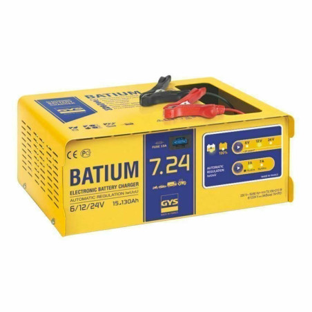 GYS BATIUM 7-24 024502 au­to­ma­ti­sches Bat­te­riel­a­de­ge­rät mit Mi­kro­pro­zes­sor