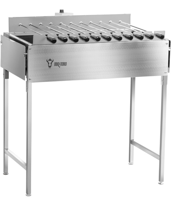 BBQ-Toro Barbecue au charbon de bois avec tourne-brochettes électrique 11 brochettes et moteur