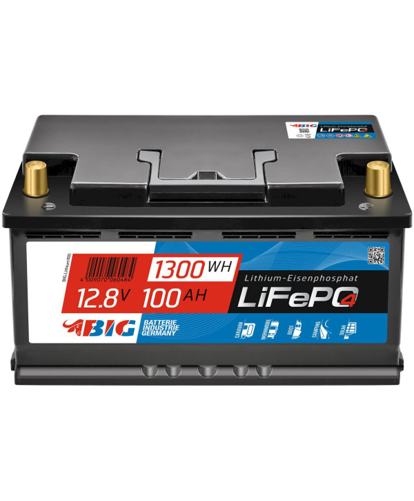 BIG Professional Lithium LiFePO4 12V 100Ah Versorgerbatterie mit BMS