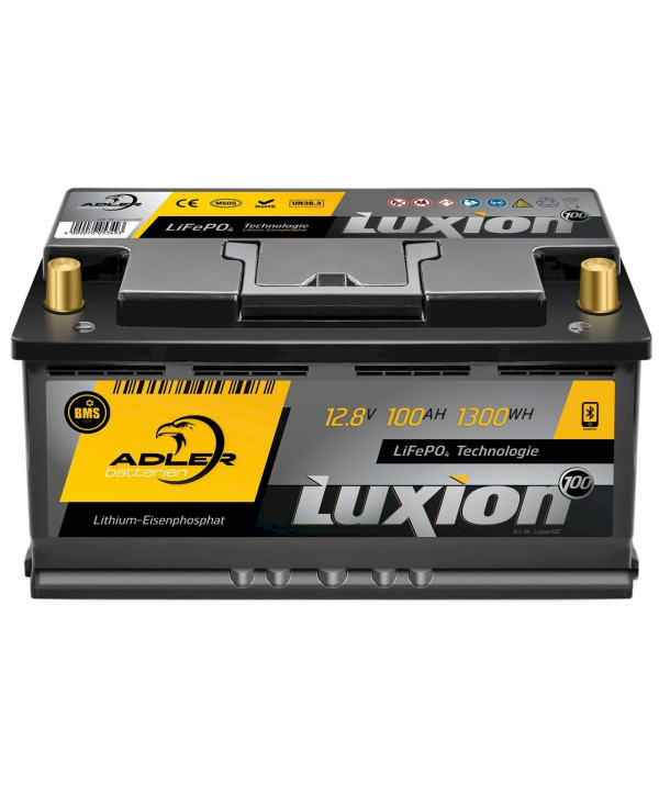 Adler LuxION Lithium LiFePO4 12V 100Ah batterie dʼalimentation