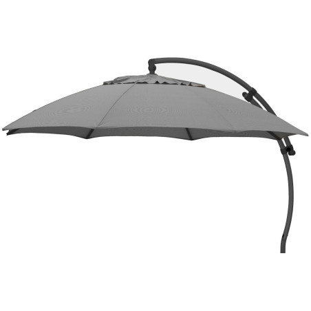 Sun Garden Easy Sun Ø 375 cm parasol - housse 100% polypropylène gris B055, cadre aluminium anthracite M056