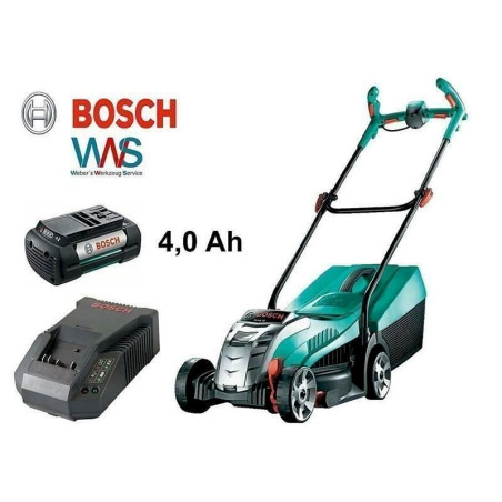 Bosch Tondeuse à gazon sans fil Rotak 37 LI avec guidon Ergoflex, diamètre de coupe 37 cm et 1 batterie 36V 4,0 Ah,