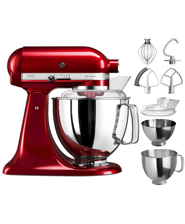 KitchenAid Artisan 5KSM175PS ECA robot pâtissier à tête inclinable - rouge pomme dʼamour