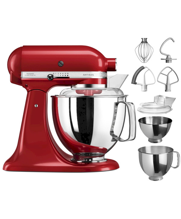 KitchenAid Artisan 5KSM175PS EER robot pâtissier à tête inclinable - rouge empire