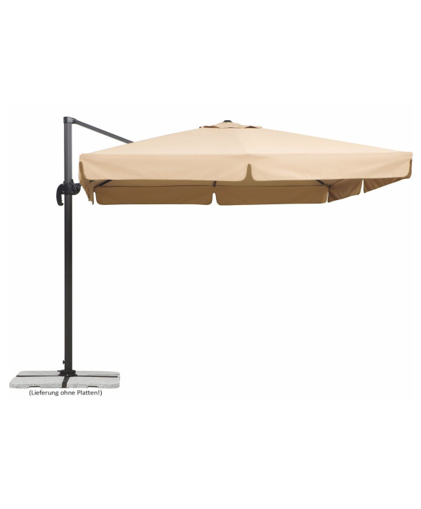 Schneider Rhodes parasol déporté 300x300cm beige naturel