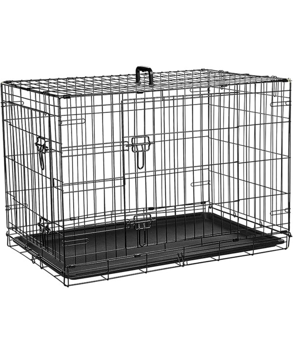 Ribelli Hundetransportbox 91x64x58cm Hundekäfig Transportbox Gitterbox Hundebox Drahtkäfig Welpen