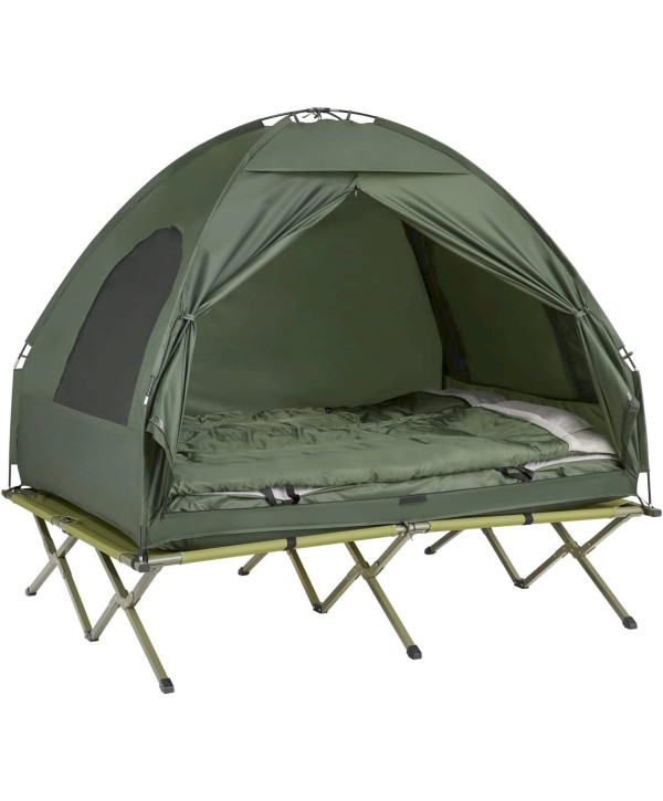 SoBuy 4-in-1 2 Places Lit Pliant Lit de Camp Pliable