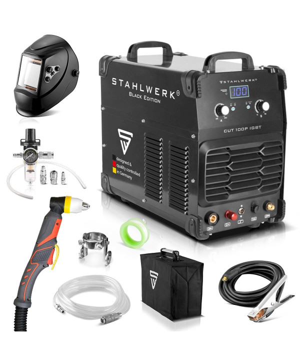 STAHLWERK CUT 100 P IGBT Pro-Kit découpeur à plasma 100A, allumage pilote, jusqu'à 44 mm de puissance de coupe