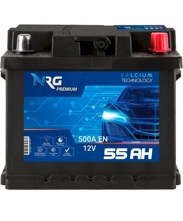 NRG Autobatterie 12V 55Ah Starterbatterie