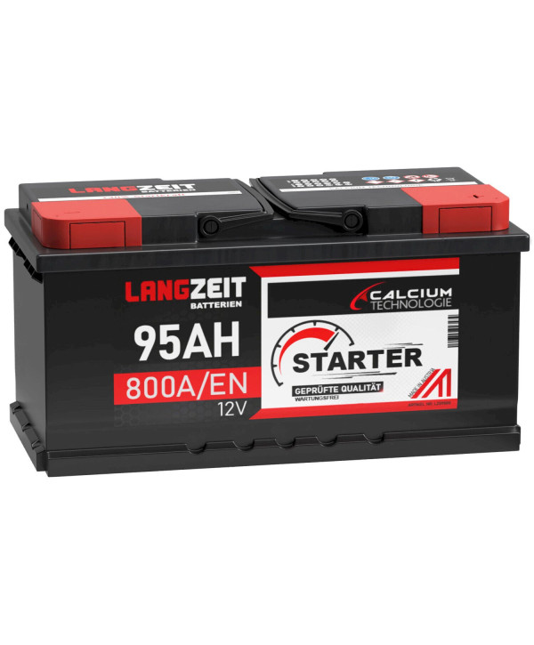 LANGZEIT Autobatterie 12V 95Ah Starter Batterie