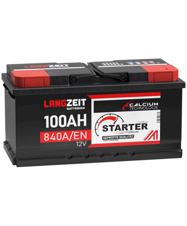 LANGZEIT Autobatterie 12V 100AH Starter Batterie