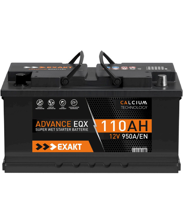 EXAKT ADVANCE EQX Autobatterie 12V 110Ah 950A Starterbatterie