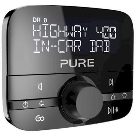 Pure Highway 400 DAB Digitaler Autoradio Adapter (DAB/DAB+, Bluetooth Musikwiedergabe) schwarz