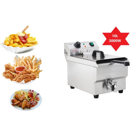 Profi Edelstahl Gastronomie Imbiss Elekto Friteuse Fritteuse Fritöse 10L