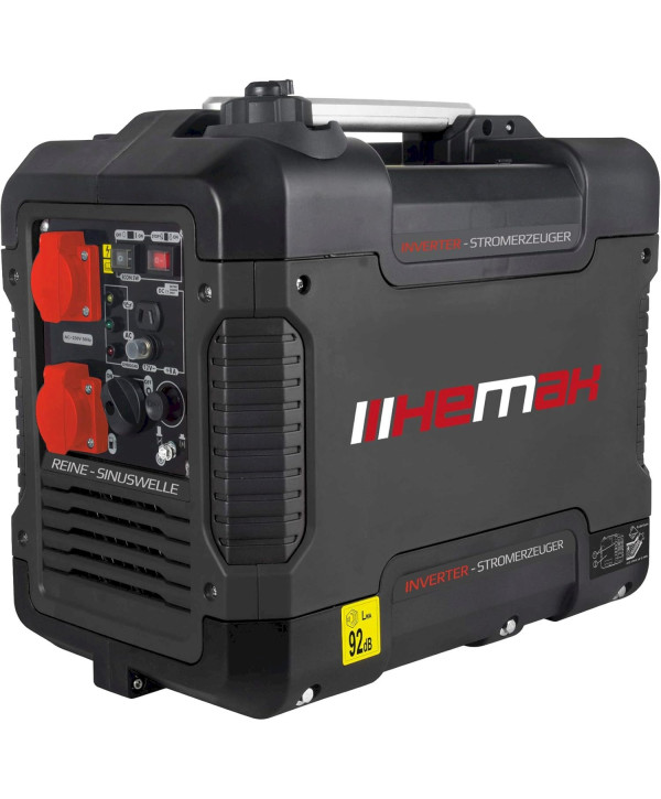 HEMAK HK-PG 2000i Inverter Benzin Stromerzeuger Tragbar 4 Takt 1900 Watt USB