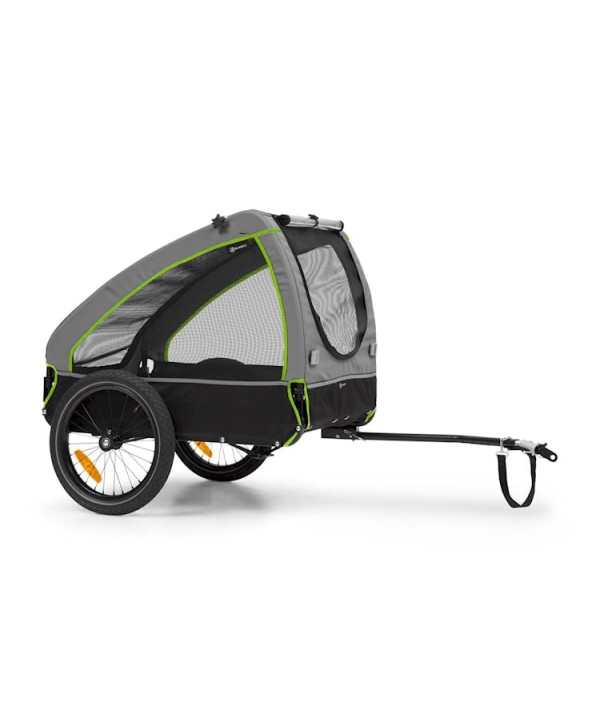 Klarfit Husky remorque à vélo pour chien 45 kg Gris-vert