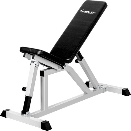 MOVIT Banc de Musculation incliné Multifonction et Pliable Blanc