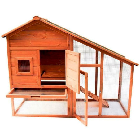 Enclos en bois pour petits animaux 140 x 64 x 110 cm