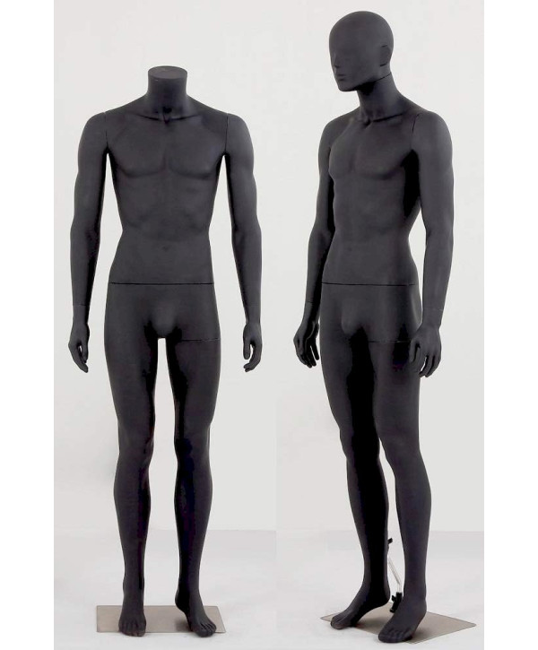 Mannequin LM1-8 masculin 190cm 7 parties détachables noir mat