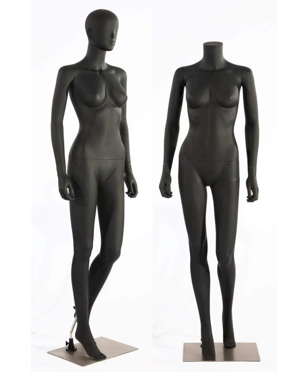 Mannequin LF1-8 féminin 178cm 7 parties détachables noir mat