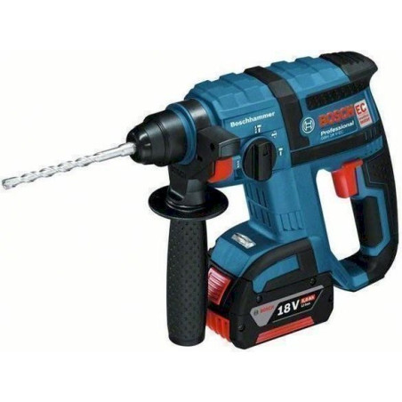 BOSCH Akku Bohrhammer GBH 18 V EC mit 2 x 6,0 Ah Li-Ion Akku in L-BOXX