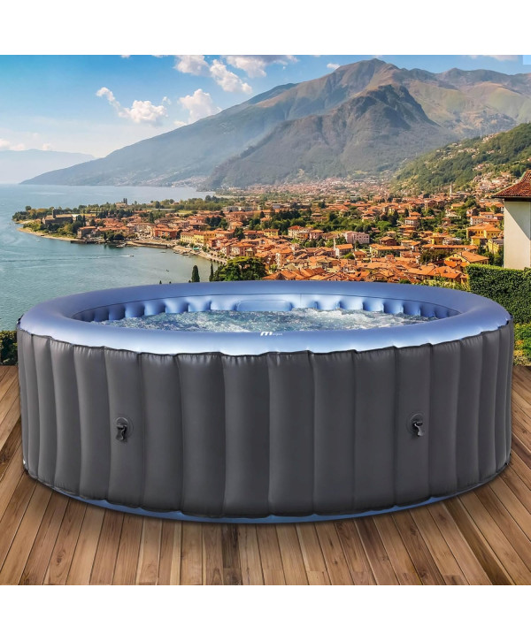 Whirlpool MSpa BERGEN 8 Personen aufblasbar Pool Wellness Massage Spa Ø224x70cm