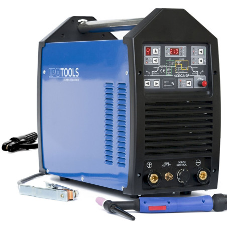 IPOTOOLS TIG WIG Schweißgerät AC DC 210P - 210 A Inverter Schweissgerät Pulse HF MMA