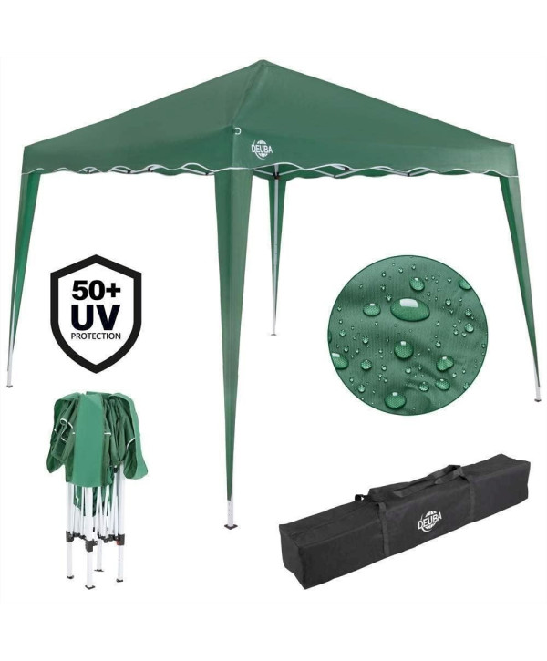 Tonnelle pliable CAPRI 3x3m Protection UV 50+ vert