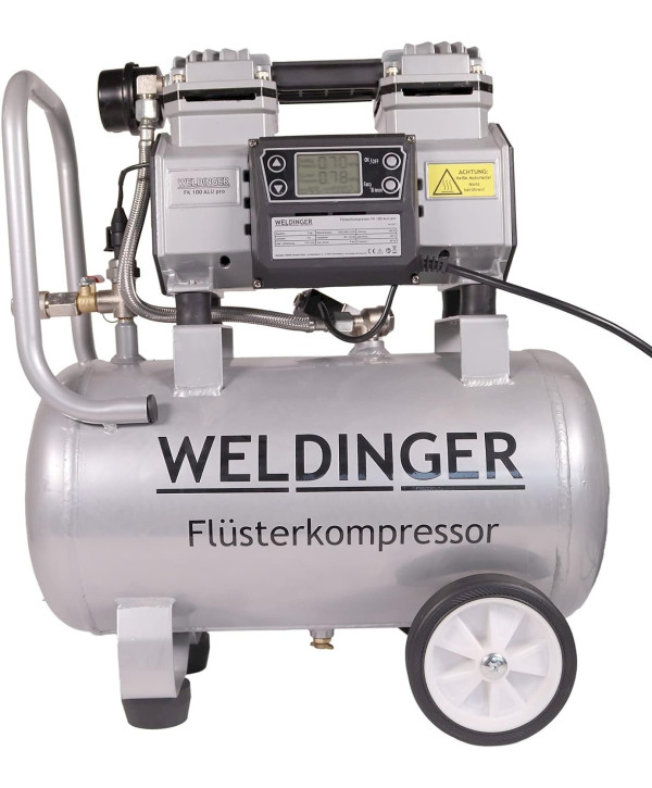 WELDINGER FK100 Alu pro Compresseur silencieux 900W / 3-9 bar / 17L