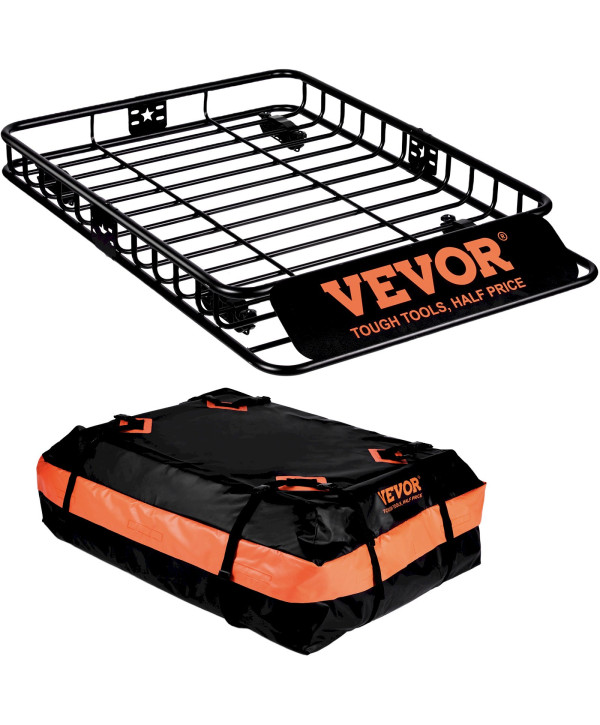 VEVOR Porte-Bagage pour Voiture (1305x915x127mm) + Sac de Transport