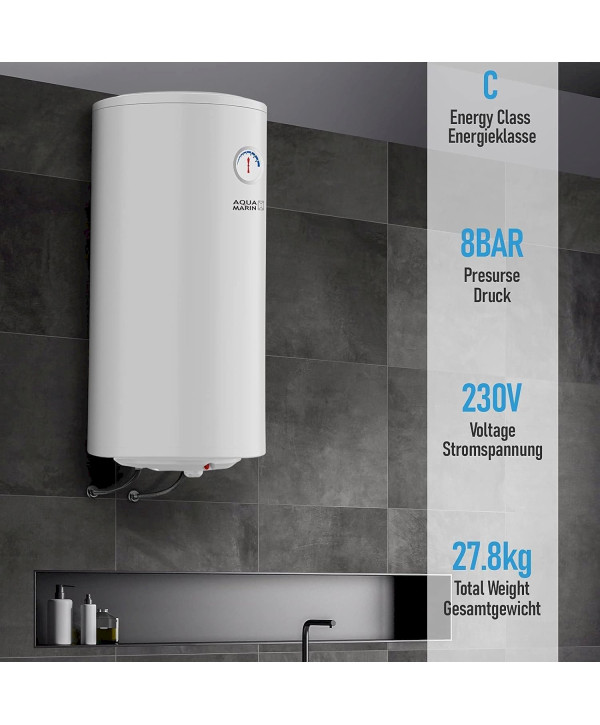 Aquamarin Elektro ANTICALC Warmwasserspeicher 100L Boiler