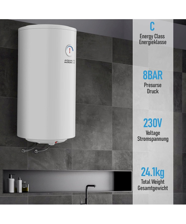 Aquamarin Elektro ANTICALC Warmwasserspeicher 80L Boiler