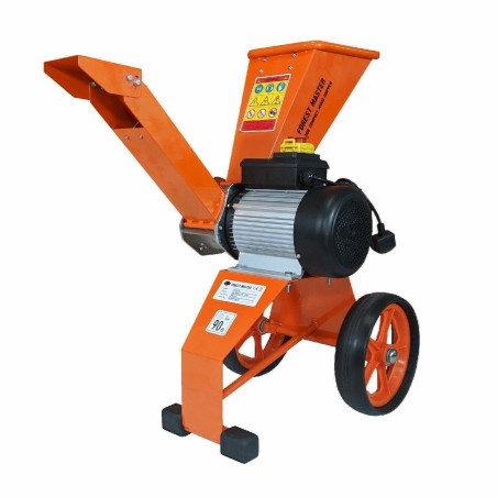 Forest Master Broyeur électrique 2800 W 4 Ps pour feuilles de bois