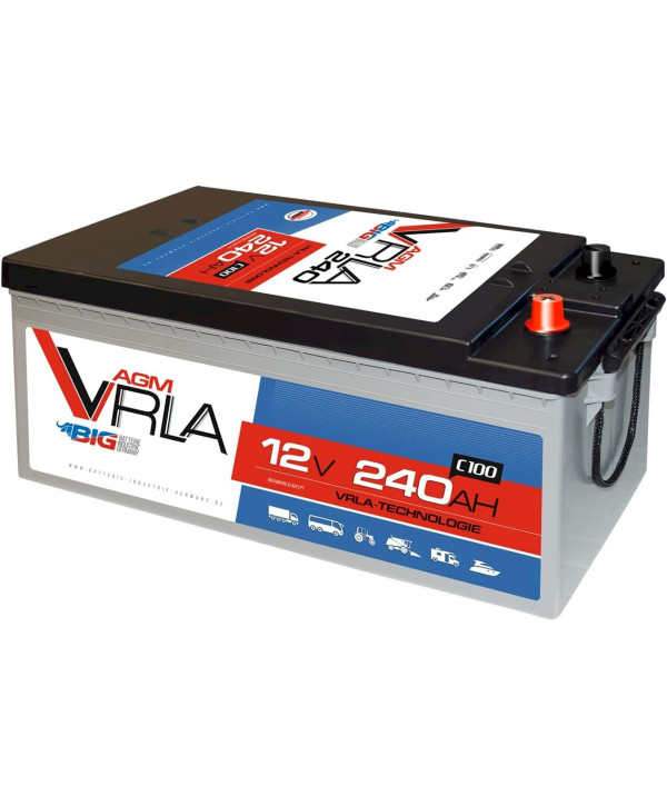 BIG Professional AGM 12V 240Ah C100 Solarbatterie Caravan Boot