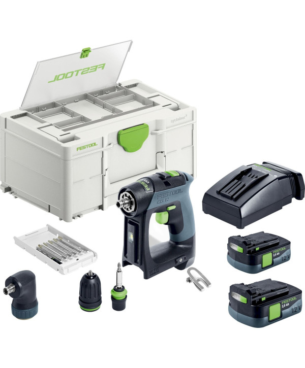 Festool CXS 12 2,5-Set Akku-Bohrschrauber (mit 2x 3Ah Akkus und Ladegerät)