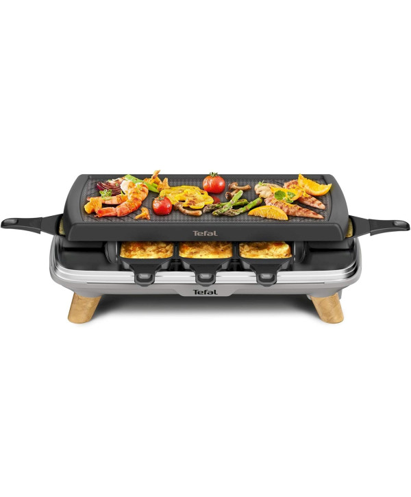 Tefal Gourmet RE610D Raclette-Grill 3-in-1 Gerät für Raclette, Grill und Plancha