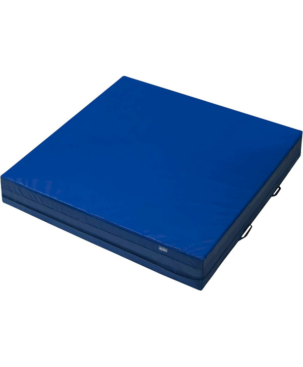 ALPIDEX tapis de sol souple pour fitness 100x100x20cm bleu