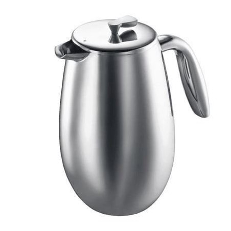 Bodum 1308-57 Bodum Columbia Cafetière à Piston 8 Tasses 1 L Inox Satiné