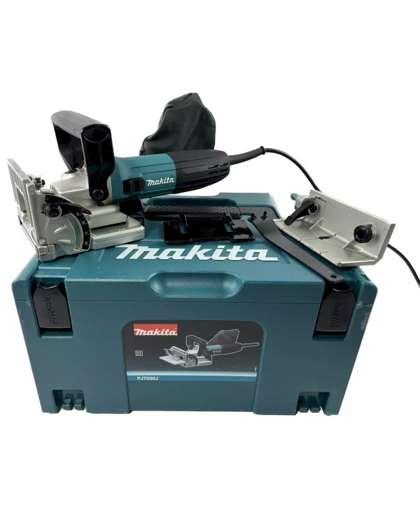 Makita PJ7000J Lamelleuse - Fraiseuse à rainurer pour charpentiers et monteurs de meubles 701W dans MAKPAC