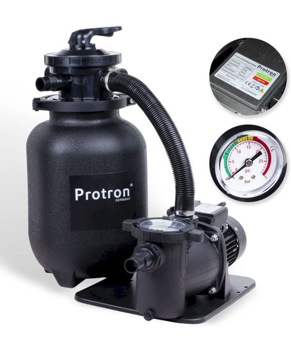 Protron SF-8300 Sandfilteranlage 8000l/h Sandfilter Filter Pool Filterkessel Poolfilter Vorfilter