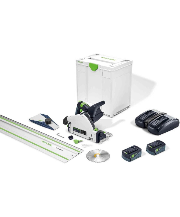 Festool TSC 55 5.0 KEBI-Plus/XL-FS Akku-Tauchsäge (2 x 5Ah Akku + Ladegerät + Führungsschiene)